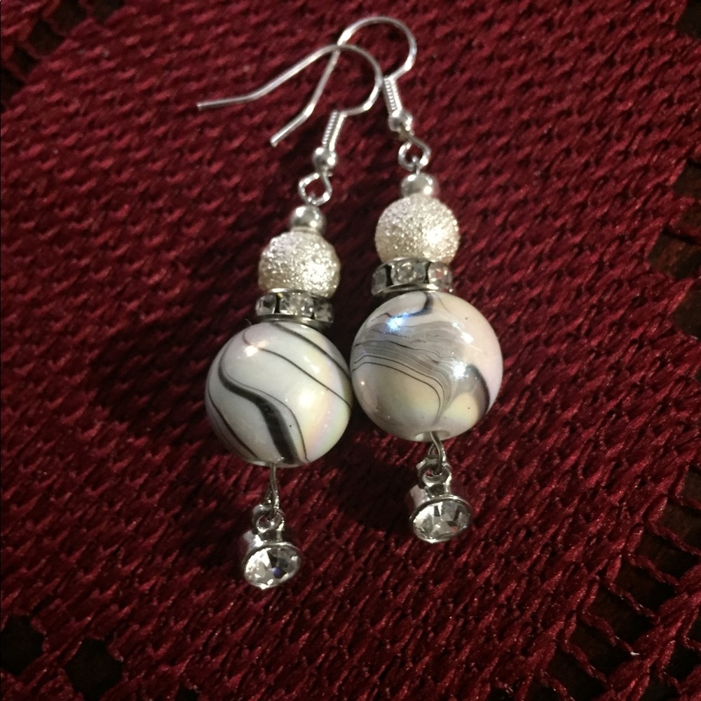 pearl earrings sterling silver